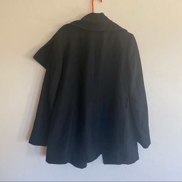 NWOT Collezione Wool Oversized Collar Wrap Coat - Picture 5 of 9